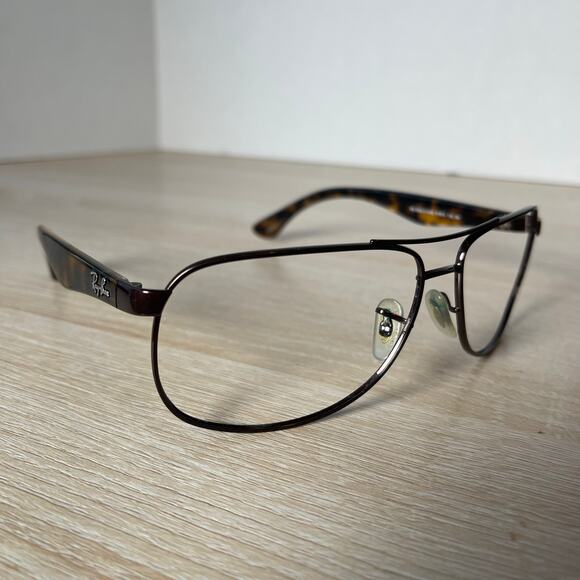 Ray-Ban RB3502 014/85 Aviator Brown Sunglasses Frames Only 61-14-135 Italy - Picture 1 of 8